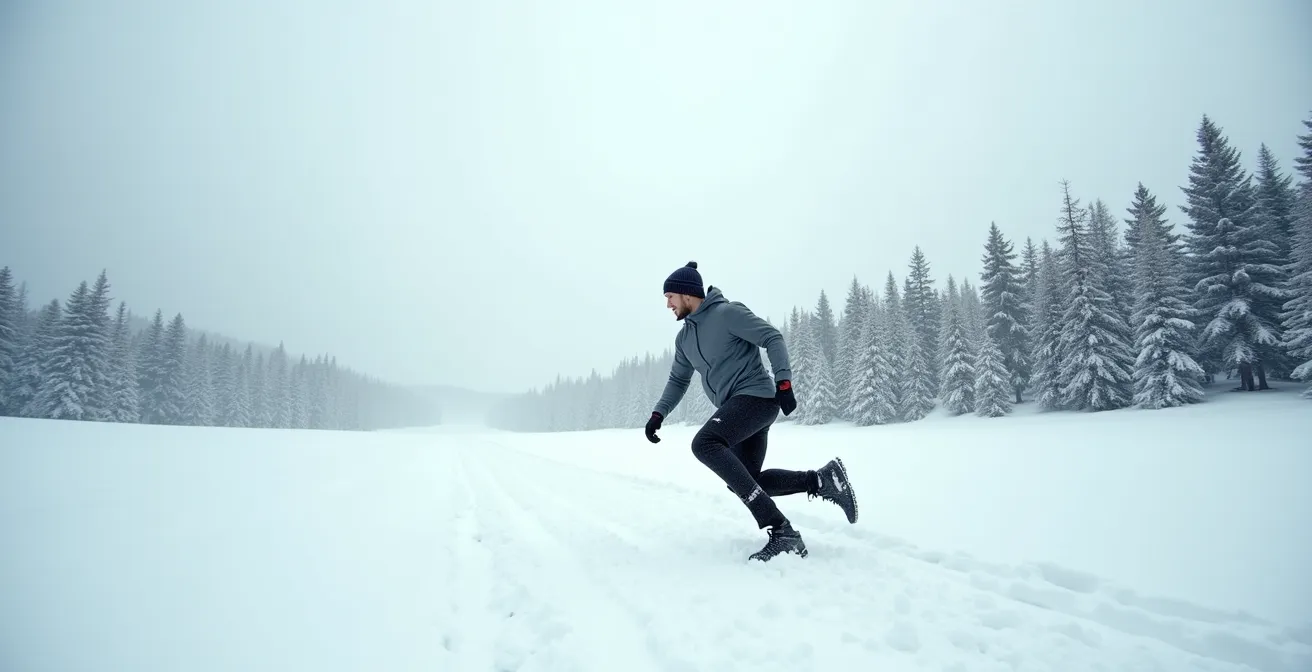 Échauffement des articulations avant le sport d'hiver au Canada