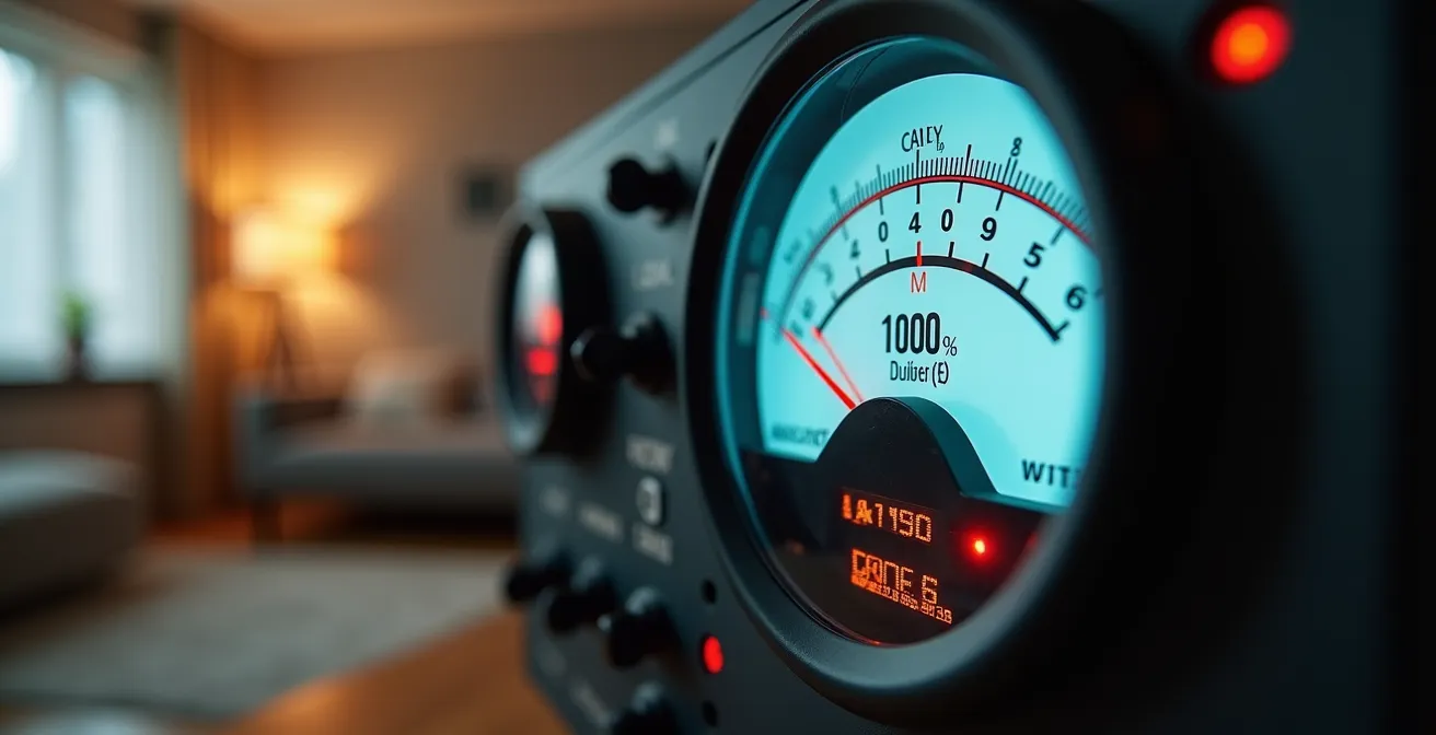 Mesure professionnelle du niveau sonore dans un appartement avec sonomètre