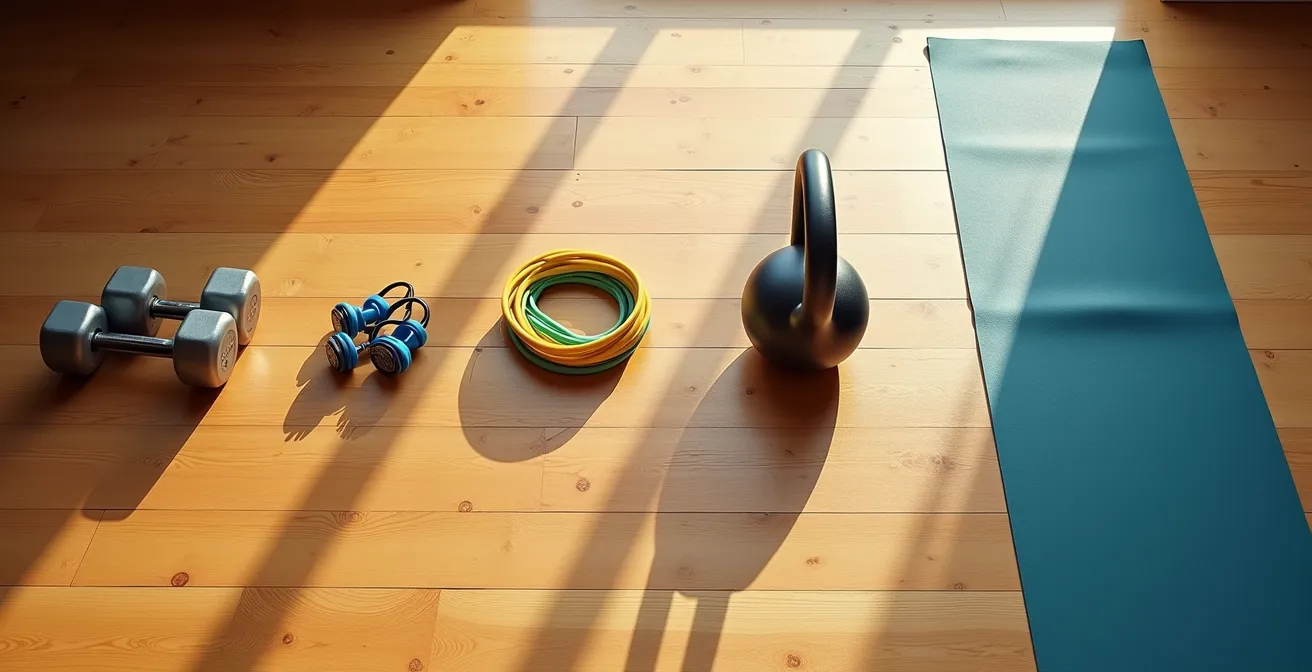 Infographie visuelle montrant la progression d'une séance avec burpees